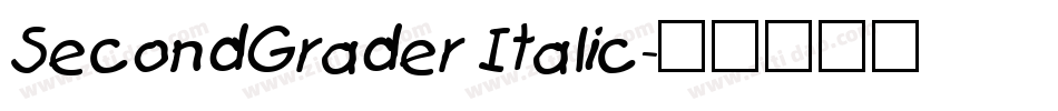 SecondGrader Italic字体转换